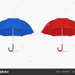 Vector 3D Realistic Render Blue And Red Blank Umbrella Icon Regarding Blank Umbrella Template