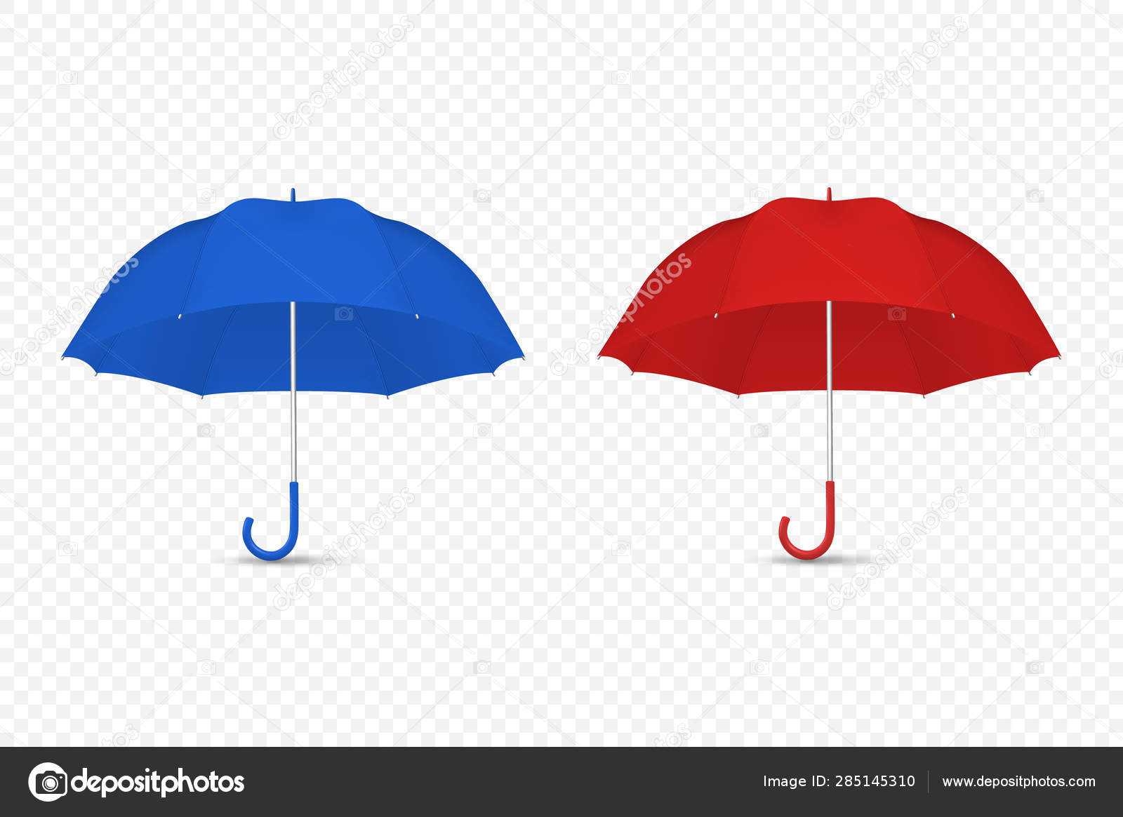 Vector 3D Realistic Render Blue And Red Blank Umbrella Icon Regarding Blank Umbrella Template