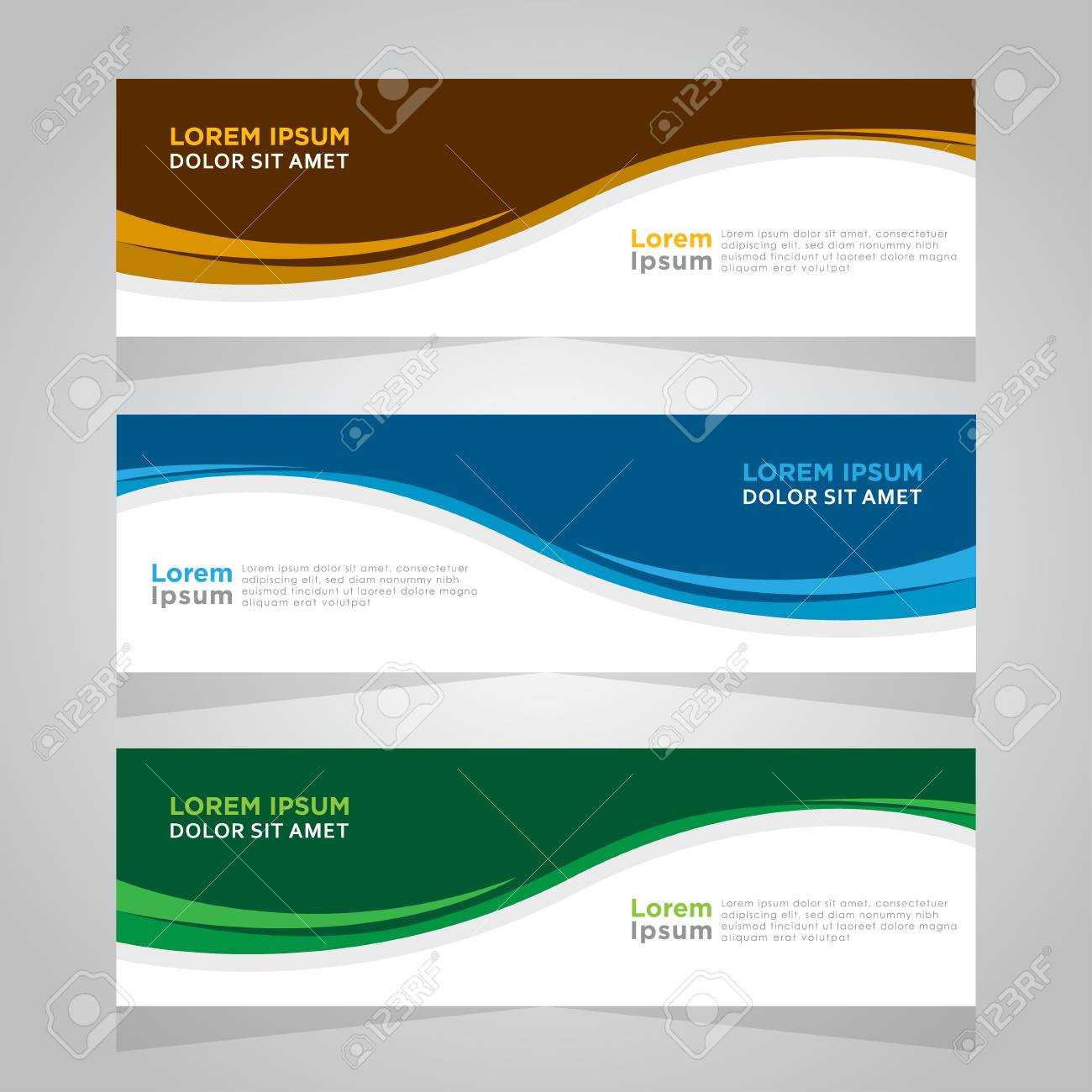 Vector Abstract Design Web Banner Template. Web Design Elements.. With Website Banner Design Templates