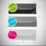 Vector Glossy Glazed Torn Paper Banners Stock Vector for Staples Banner Template
