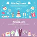 Vector Header And Banner Design Templates. For Online Wedding.. With Regard To Wedding Banner Design Templates