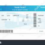 Vector Train Ticket Traveler Check Template Stock Vector Intended For Blank Train Ticket Template