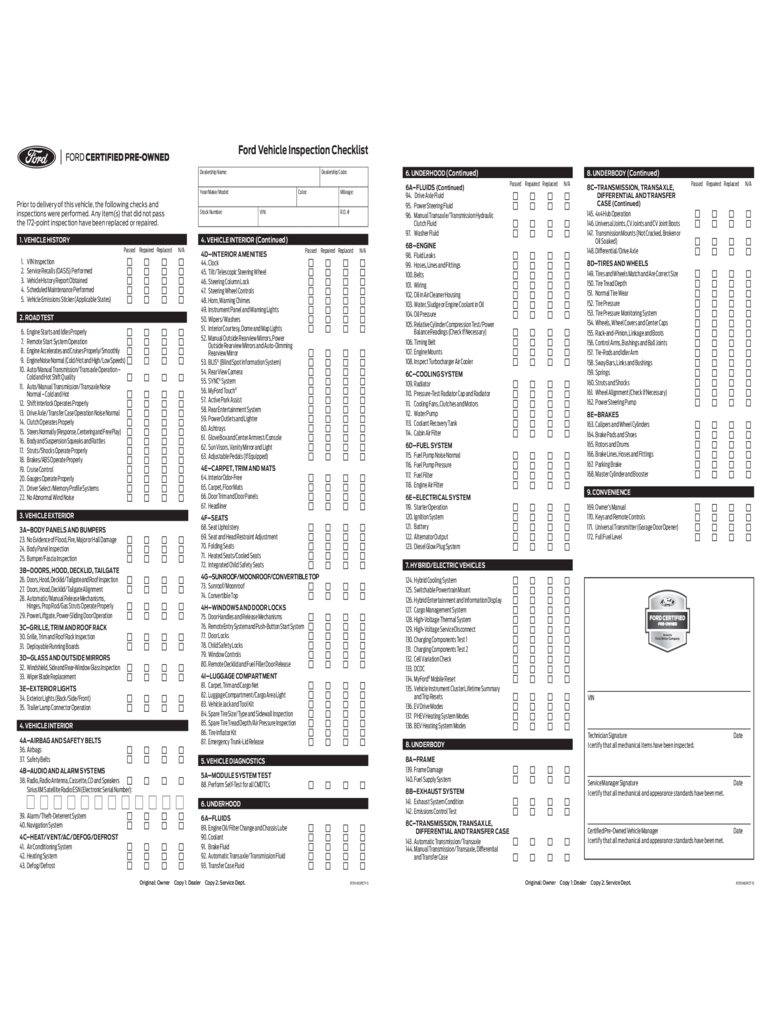 Vehicle Inspection Checklist Template – 2 Free Templates In With Vehicle Checklist Template Word