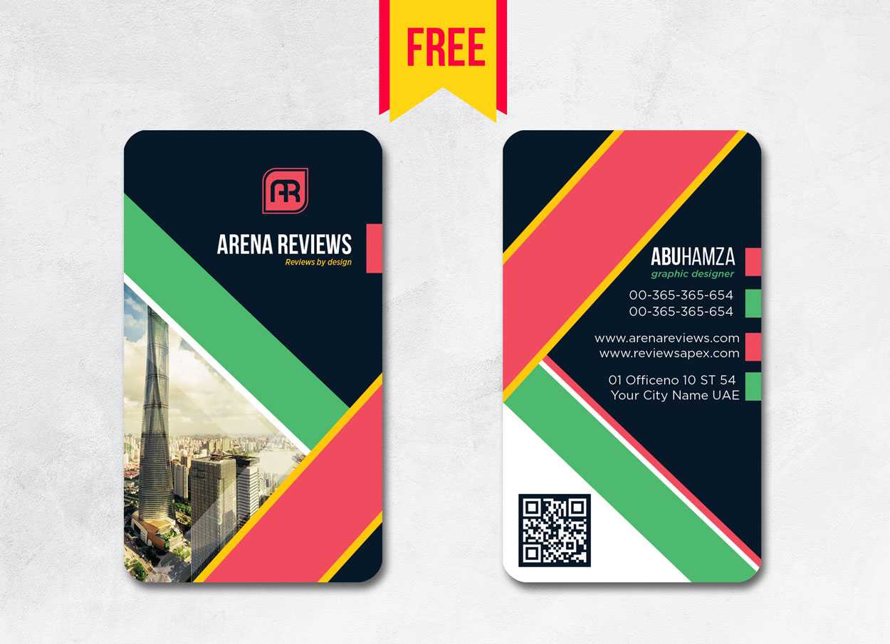 Vertical Business Card Design Psd – Free Download | Arenareviews With Blank Business Card Template Psd