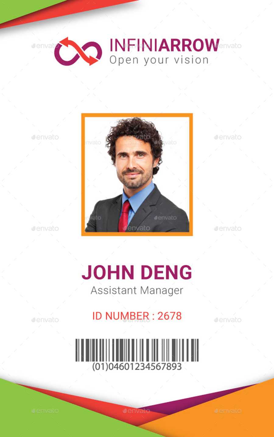 Vertical Id Card Template – Calep.midnightpig.co Intended For Id Badge Template Word
