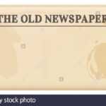 Vintage Newspaper Template. Folded Cover Page Of A News Intended For Old Blank Newspaper Template