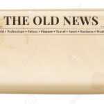 Vintage Newspaper Template. Folded Cover Page Of A News Magazine With Old Blank Newspaper Template