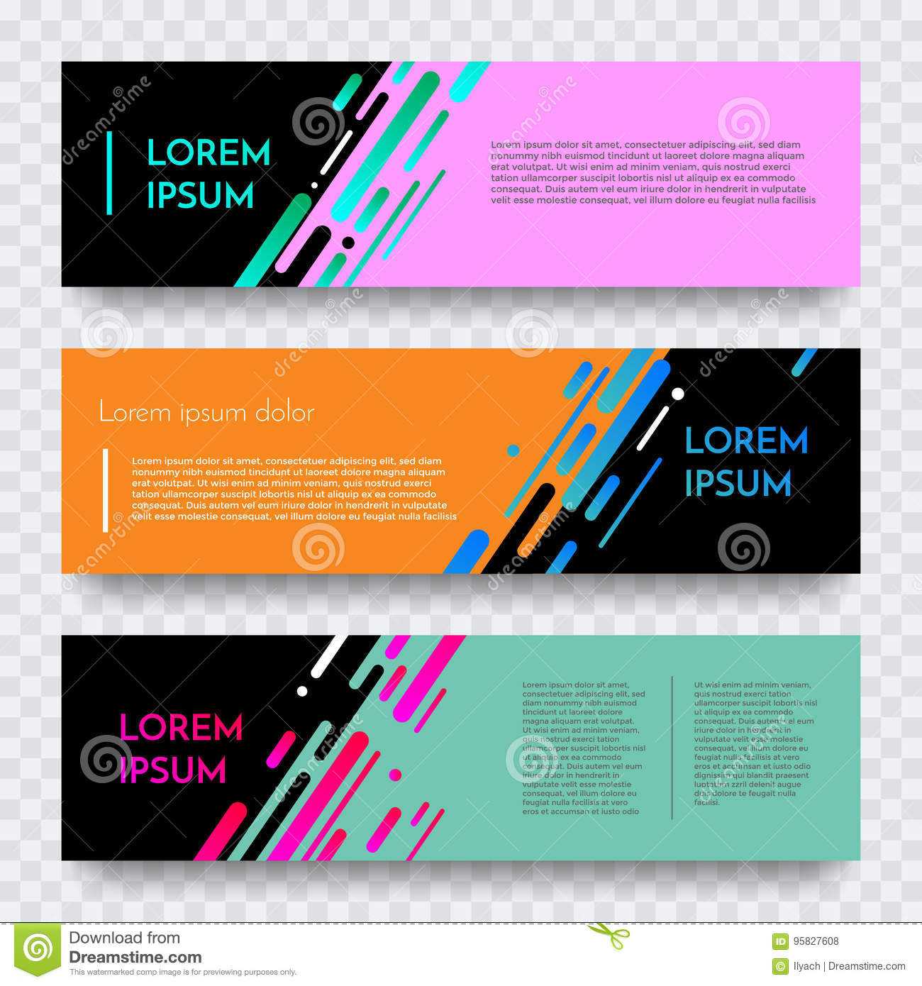 Web Banners Set For Vector Digital Website Background For Website Banner Design Templates