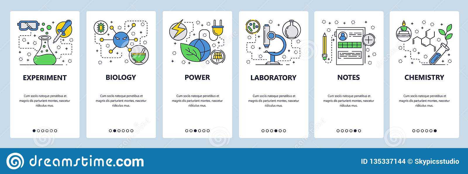 Web Site Onboarding Screens. Science Experiment In Lab Throughout Science Fair Banner Template