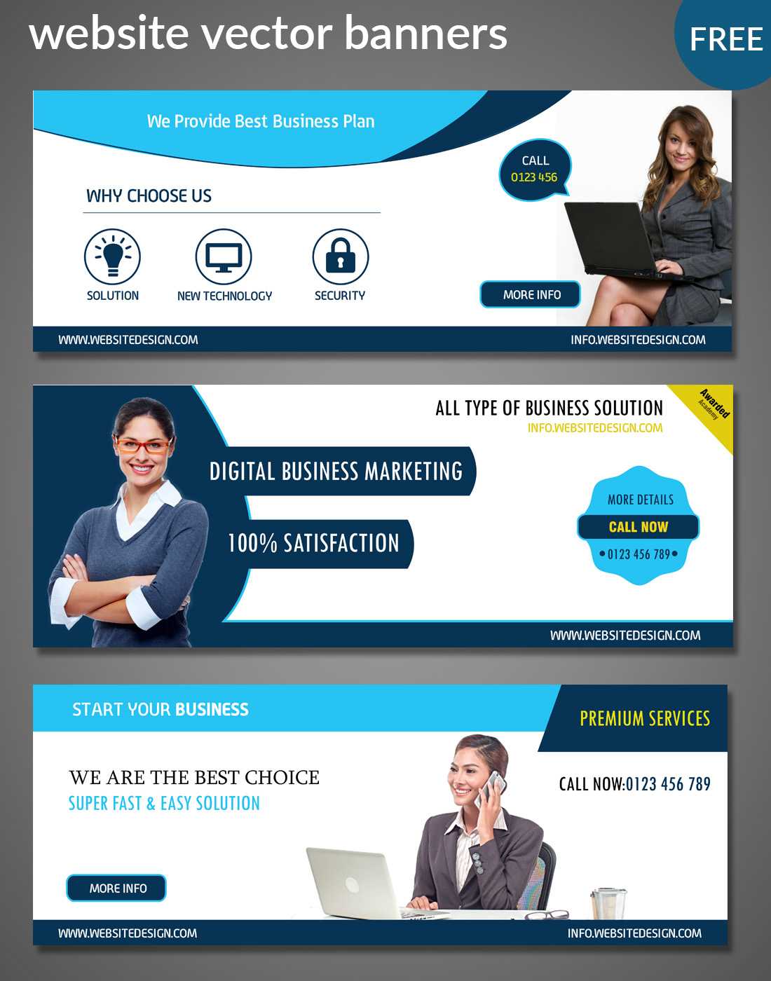 Website Banners Templates In Website Banner Templates Free Download