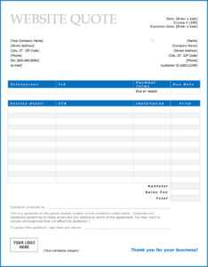 Website Design Quotation Templates And Tips To Set Your Fee with Web Design Quote Template Word