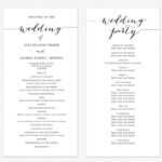 Wedding Ceremony Program Templates – Falep.midnightpig.co Intended For Free Printable Wedding Program Templates Word