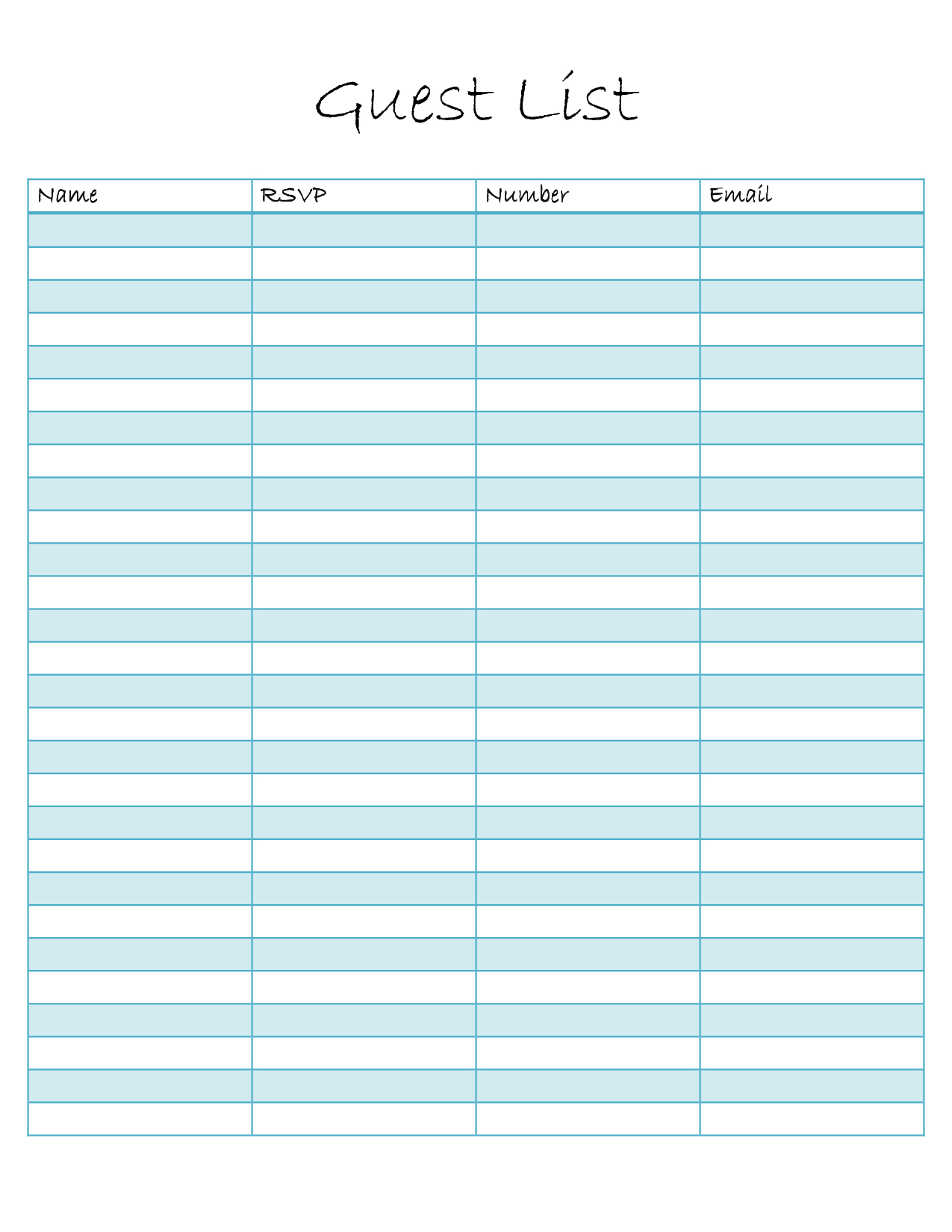 Wedding Guest List Spreadsheet Template Free Excel Microsoft Throughout Blank Checklist Template Word