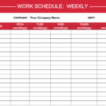 Weekly Employee Work Schedule Template – Dalep.midnightpig.co Intended For Blank Monthly Work Schedule Template