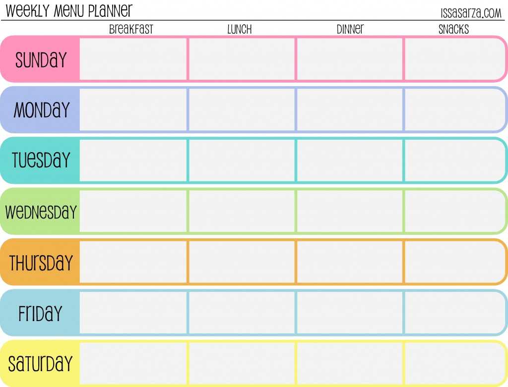 Weekly Meal Plan Template Excel – Dalep.midnightpig.co Inside Menu Planning Template Word
