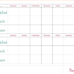 Weekly Meal Planner For Family Templates | Printable Weekly In Blank Meal Plan Template