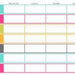 Weekly Meal Planner For Family Templates | Printable Weekly Intended For Menu Planning Template Word