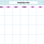 Weekly Menu Planning Printable – Pursuit Of Functional Home For Menu Planning Template Word