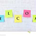 Welcome Banner With Sticky Notes Stock Image – Image Of Within Welcome Banner Template
