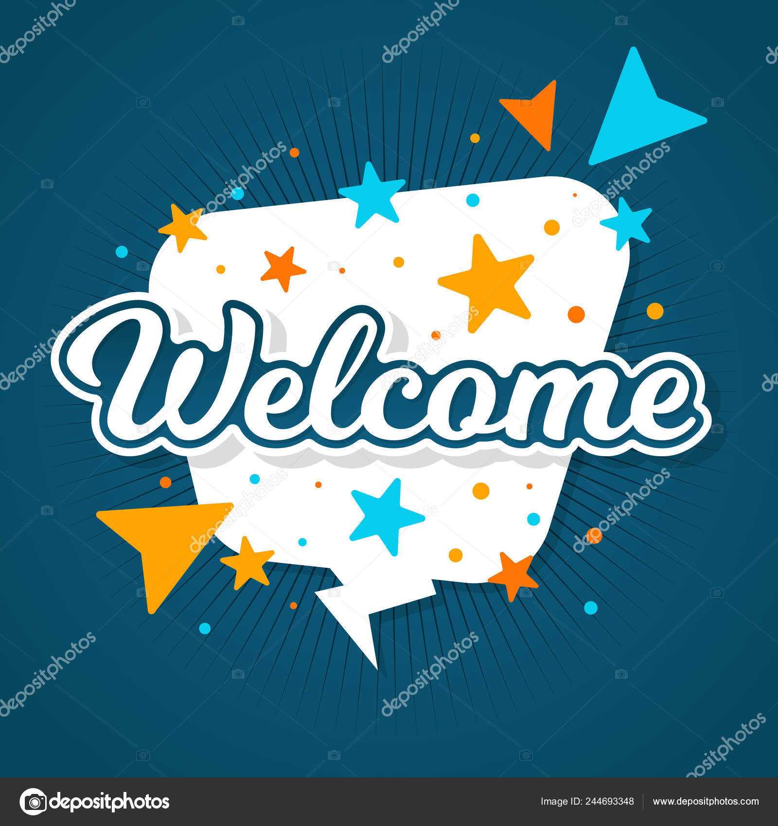 Welcome Letters Banner Flowing Liquid Shapes Template Design Throughout Welcome Banner Template