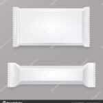 White Blank Chocolate Bar Mockup. White Polyethylene Package Pertaining To Blank Candy Bar Wrapper Template
