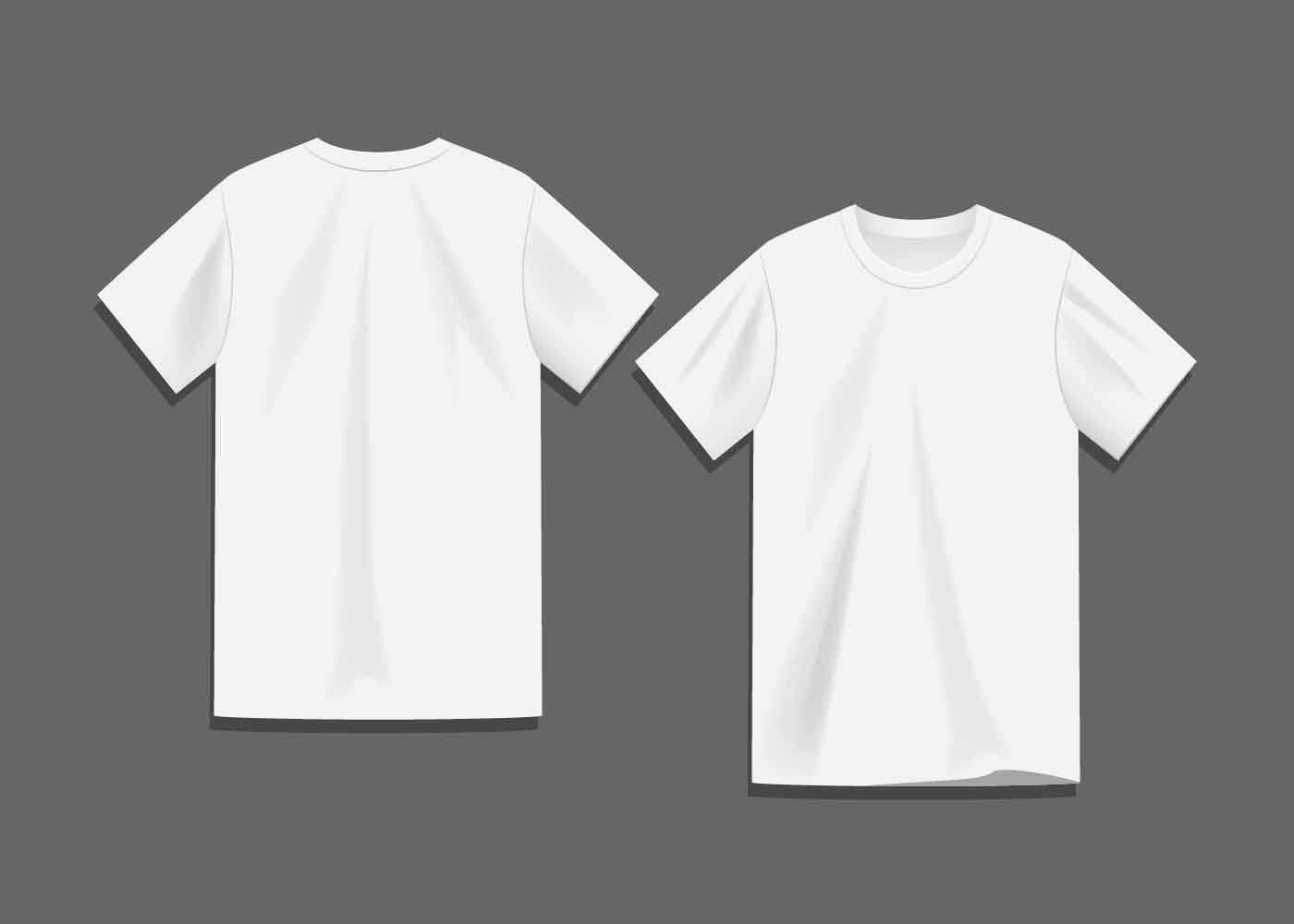 White Blank T Shirt Template Vector – Download Free Vectors Regarding Blank Tee Shirt Template