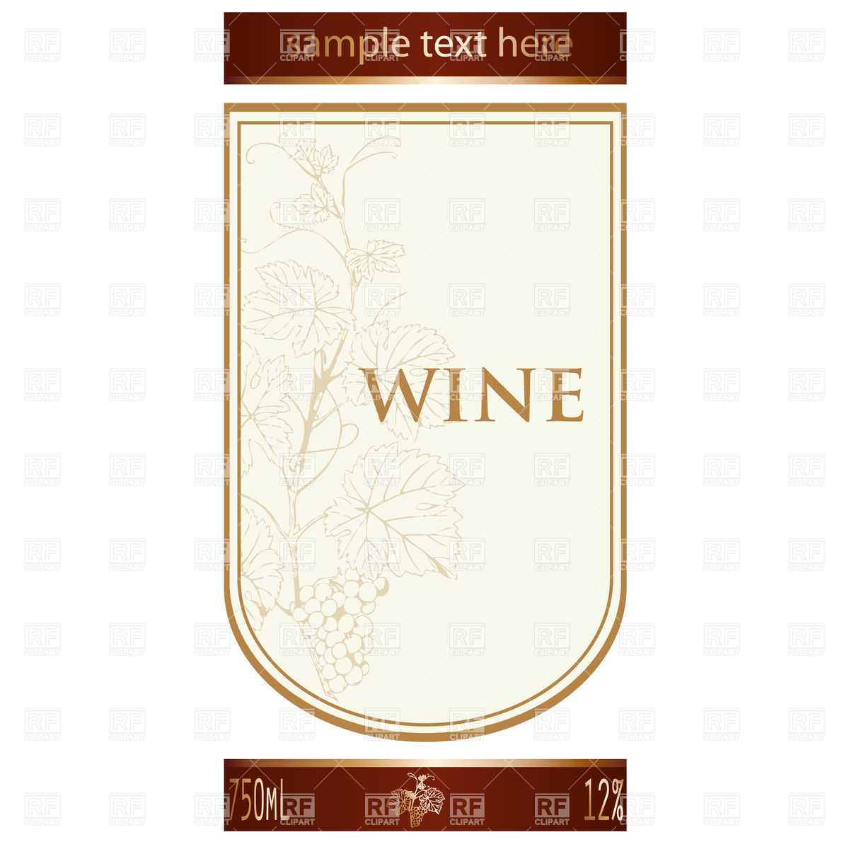 Wine Label Clipart With Regard To Blank Wine Label Template