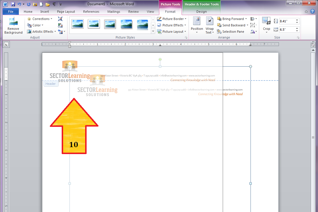 Word 2010 – Custom Margins And “Locking” Letterhead Graphics Throughout Header Templates For Word