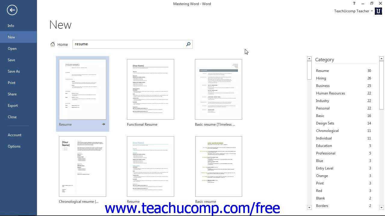 Word 2013 Tutorial Using Templates 2013 2010 Microsoft Training Lesson 8.1 In How To Create A Template In Word 2013
