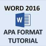 Word 2016 – Apa Format – How To Do An Apa Style Paper In 2017  Apa Tutorial  Set Up On Microsoft Word For Apa Research Paper Template Word 2010
