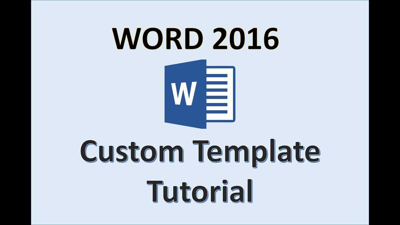 Word 2016 – Creating Templates – How To Create A Template In Ms Office –  Make A Template Tutorial Regarding How To Save A Template In Word
