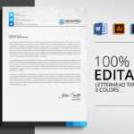 Word Letterhead Template – Vsual In Word Stationery Template Free
