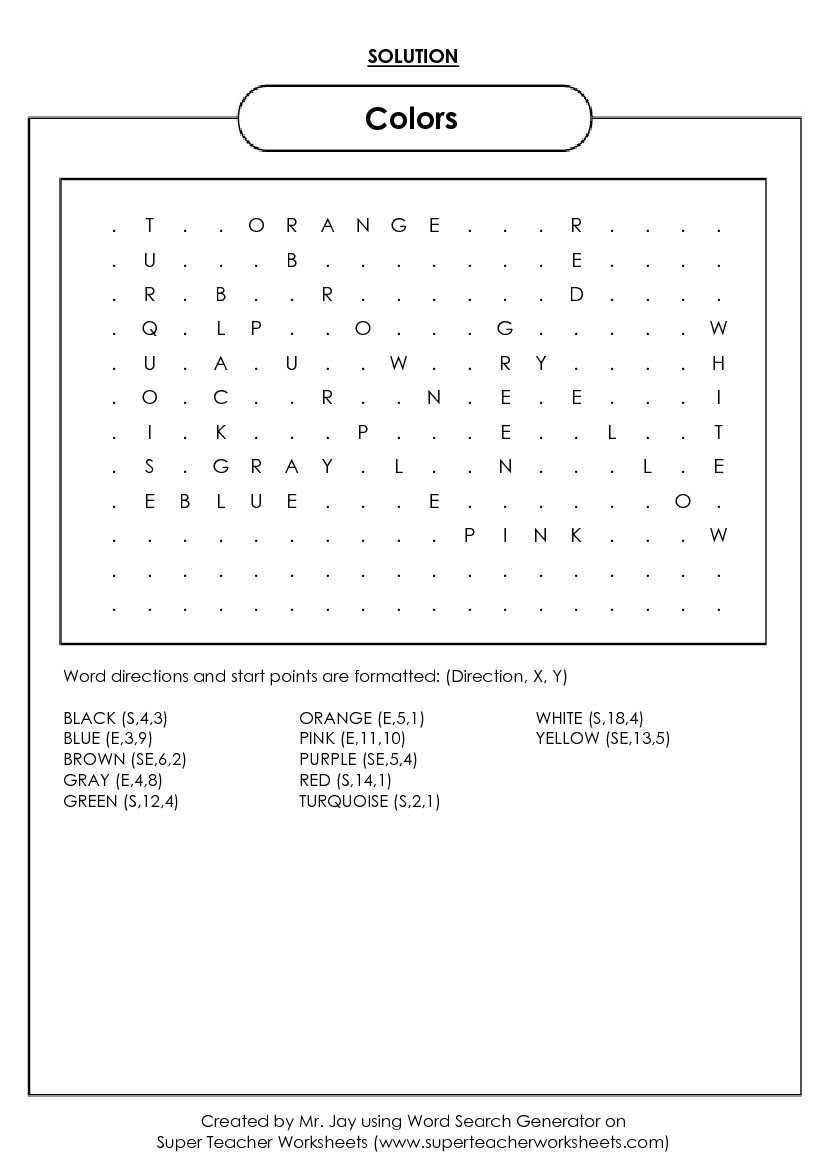 Word Search Puzzle Generator Within Word Sleuth Template