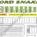 Word Snake – Fun Vocabulary Activity With Editable B&w With Vocabulary Words Worksheet Template