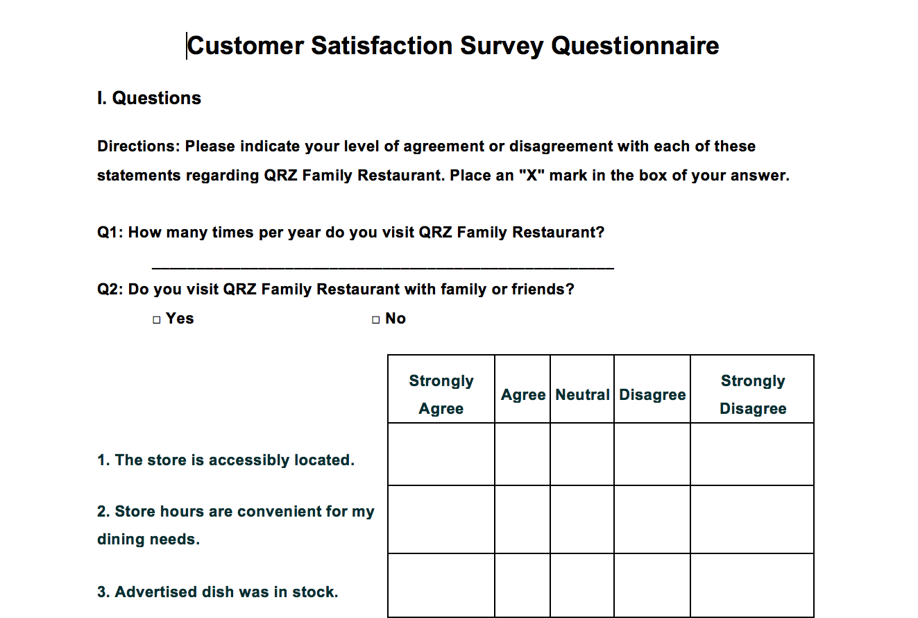 Word Survey Templates For Understanding Consumers And Context Pertaining To Questionnaire Design Template Word