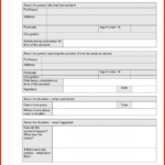 Work Injury Report Form Template With Injury Report Form Template