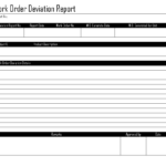 Work Order Deviation Report – Inside Deviation Report Template