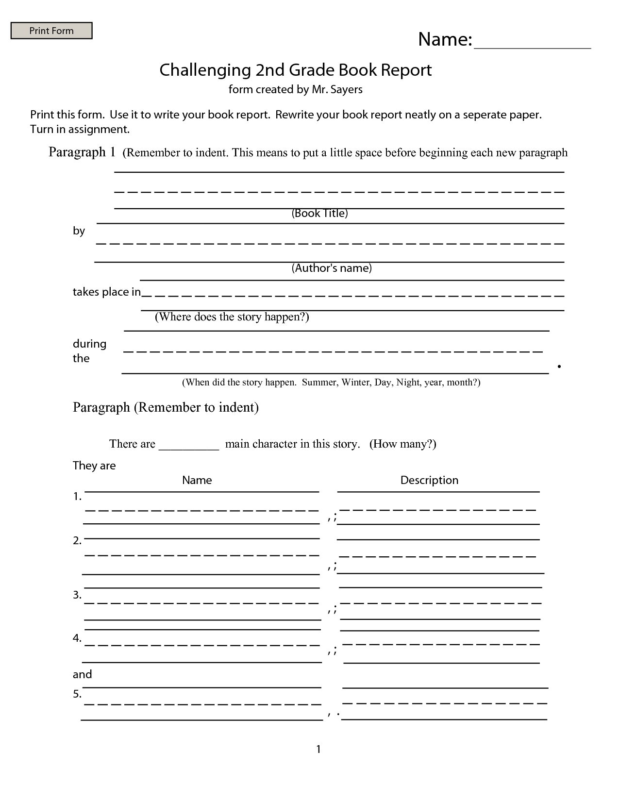 Worksheet Book Report | Printable Worksheets And Activities In Second Grade Book Report Template