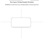 Writing Template Worksheets | Four Square Writing Template regarding Blank Four Square Writing Template